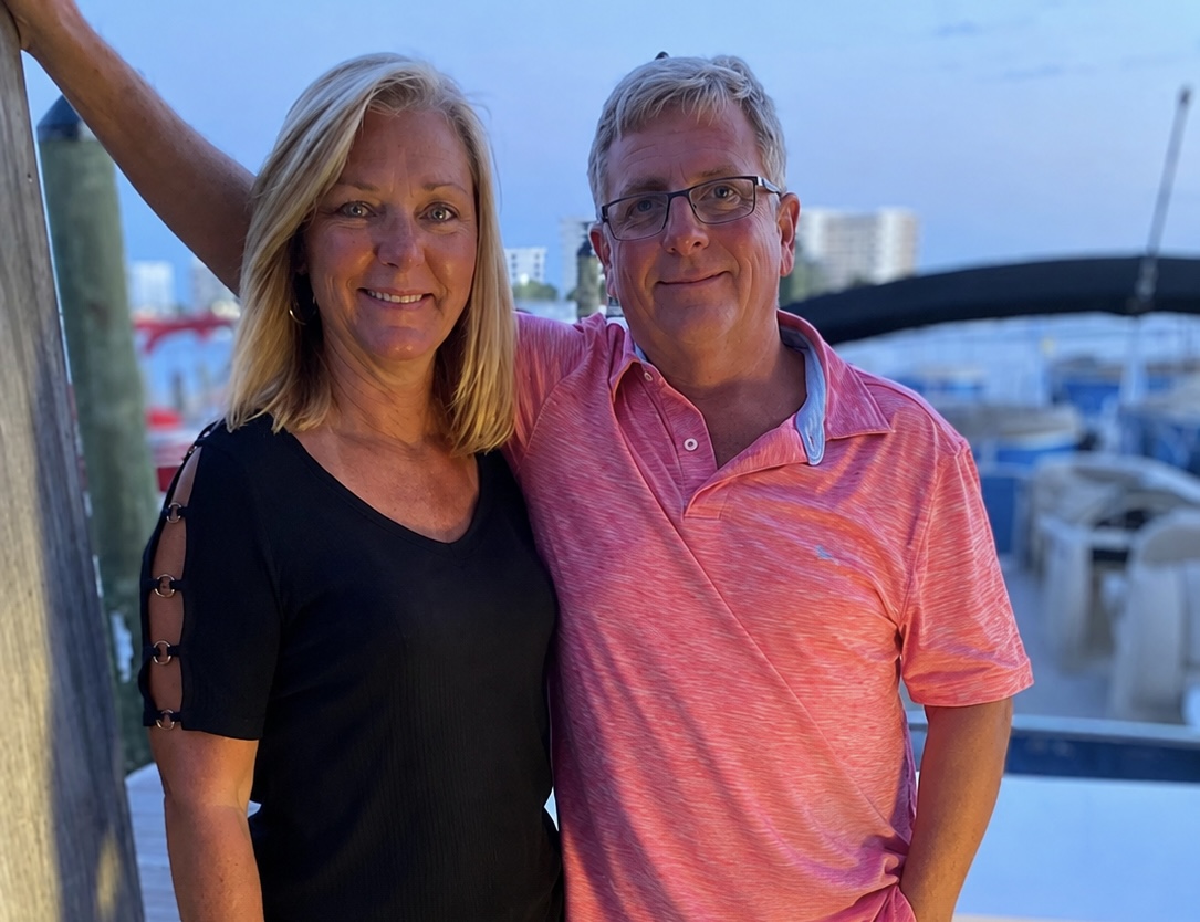 Tommy and his wife at the waterfront